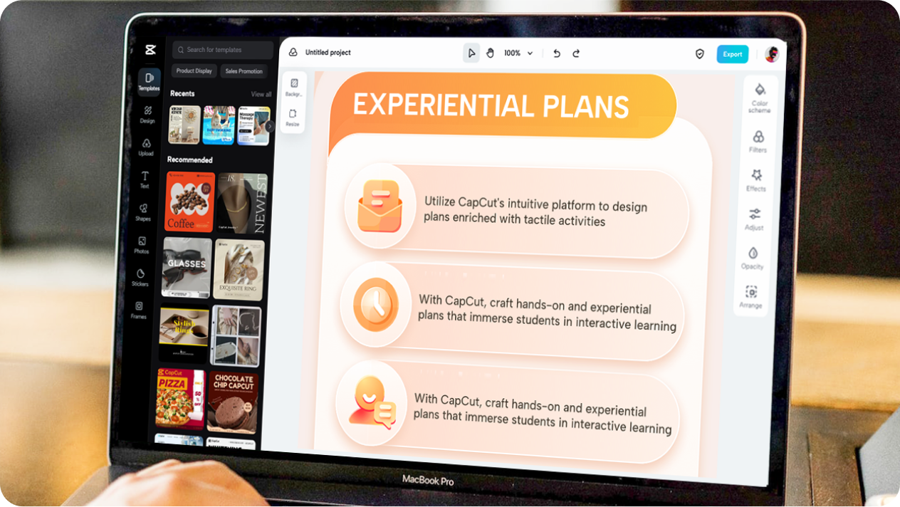 Create hands-on and experiential plans